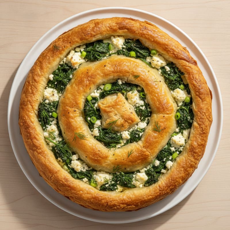 High-Protein Spinach and Feta Phyllo Pie