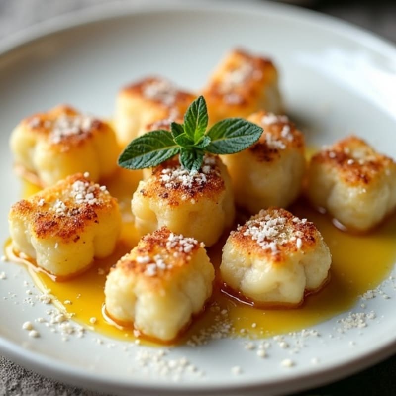 Crispy Pan-Seared Ricotta Gnocchi with Herb Brown Butter Sauce