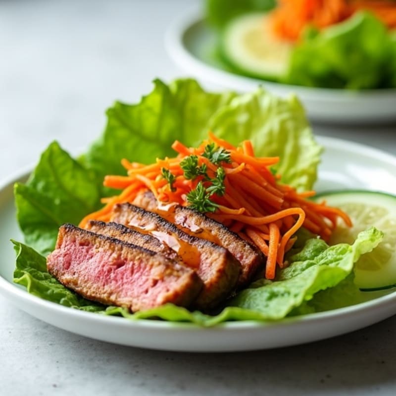 Spicy Seared Tuna Lettuce Wrap
