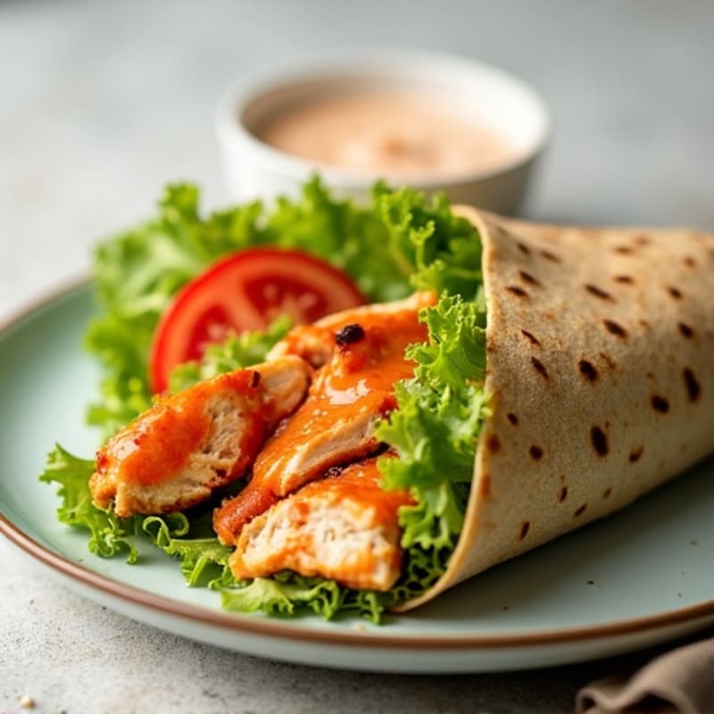 Healthy Buffalo Ranch Chicken Wrap