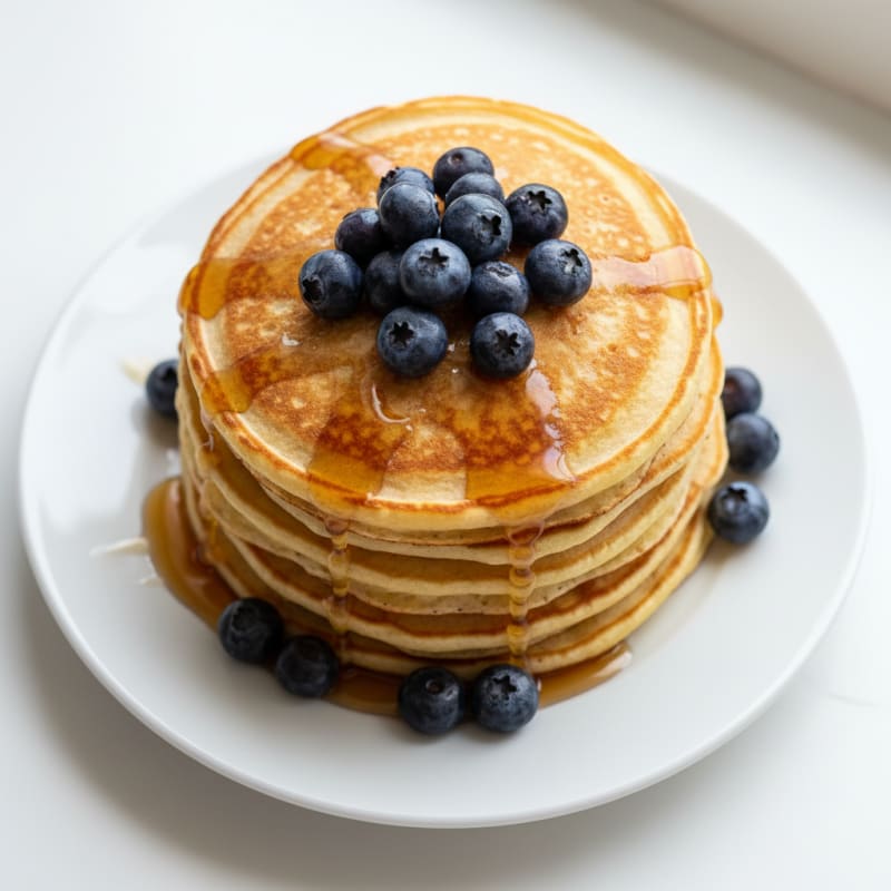 Fluffy Golden Buttermilk Pancake Stack