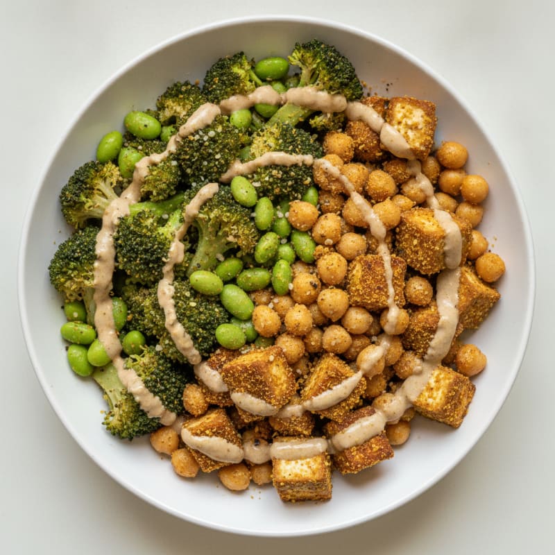 Roasted Vegetable and Chickpea Buddha Bowl