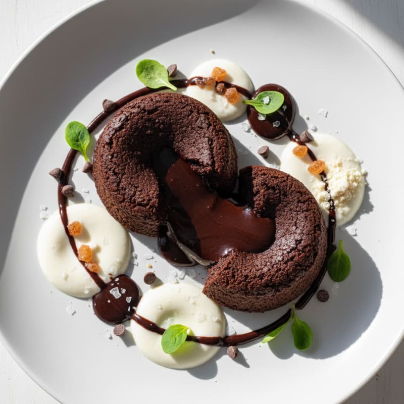 Silky Dark Chocolate Lava Cakes