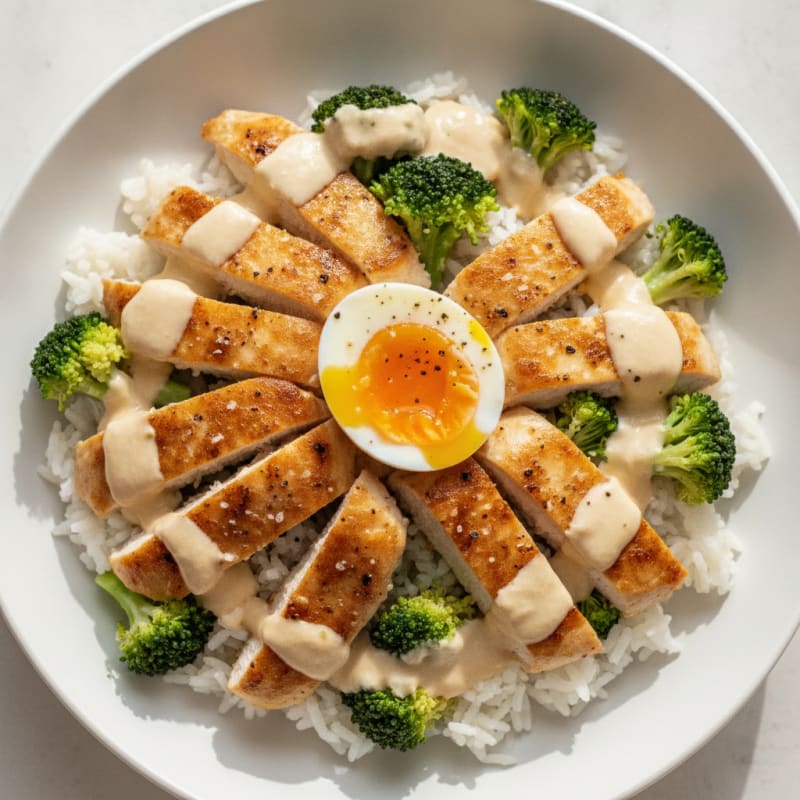 Creamy Chicken and Broccoli Rice Bowl