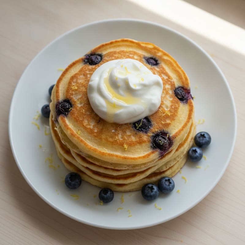 Blueberry Lemon Ricotta Pancakes