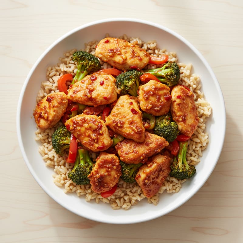 Crispy Chili-Garlic Chicken Stir-Fry