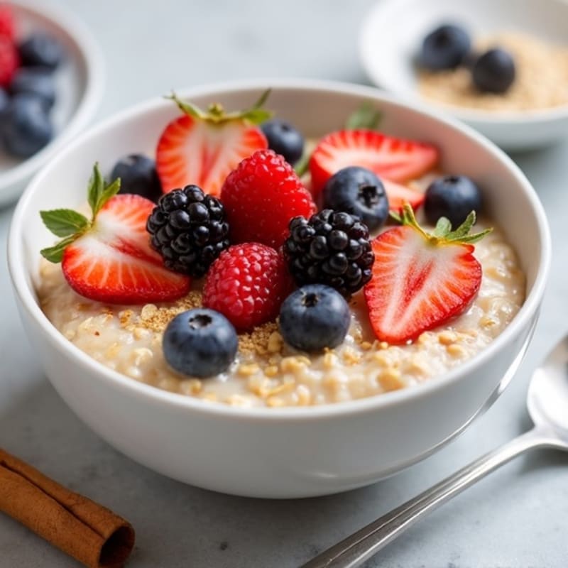 Creamy Spiced Oatmeal with Berries