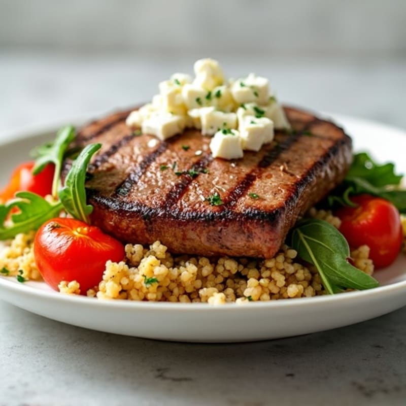 Grilled Steak and Quinoa Salad with Roasted Peppers