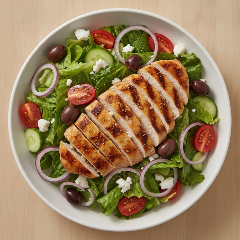 Grilled Chicken Greek Salad Bowl