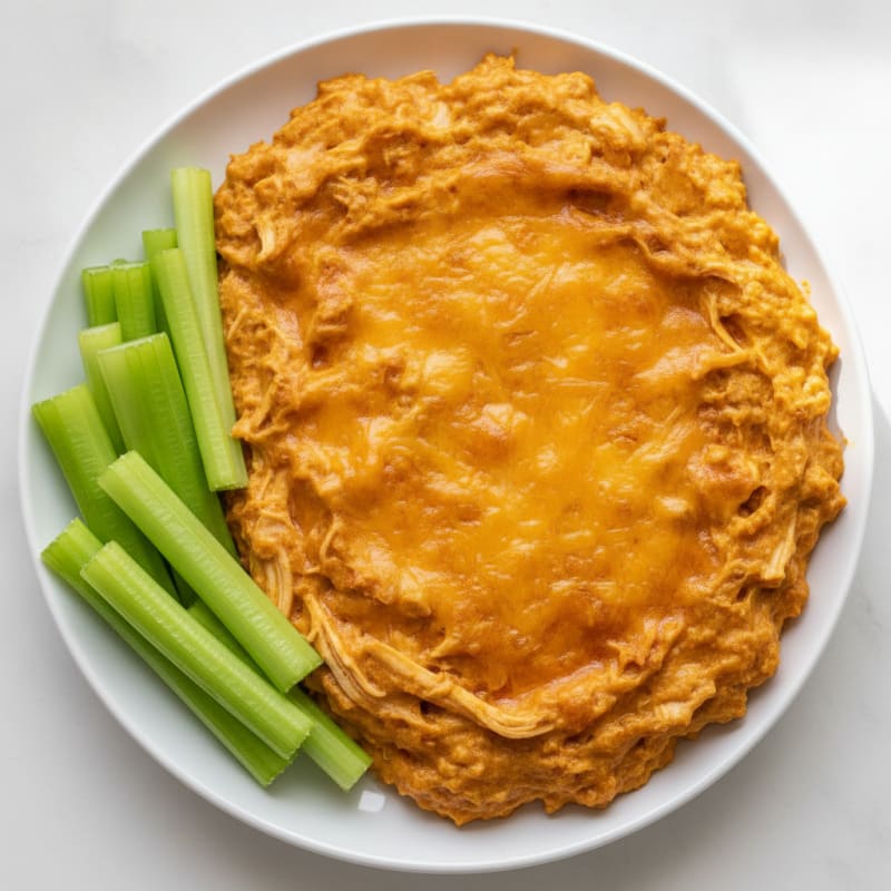 Clean Buffalo Chicken Dip with Celery