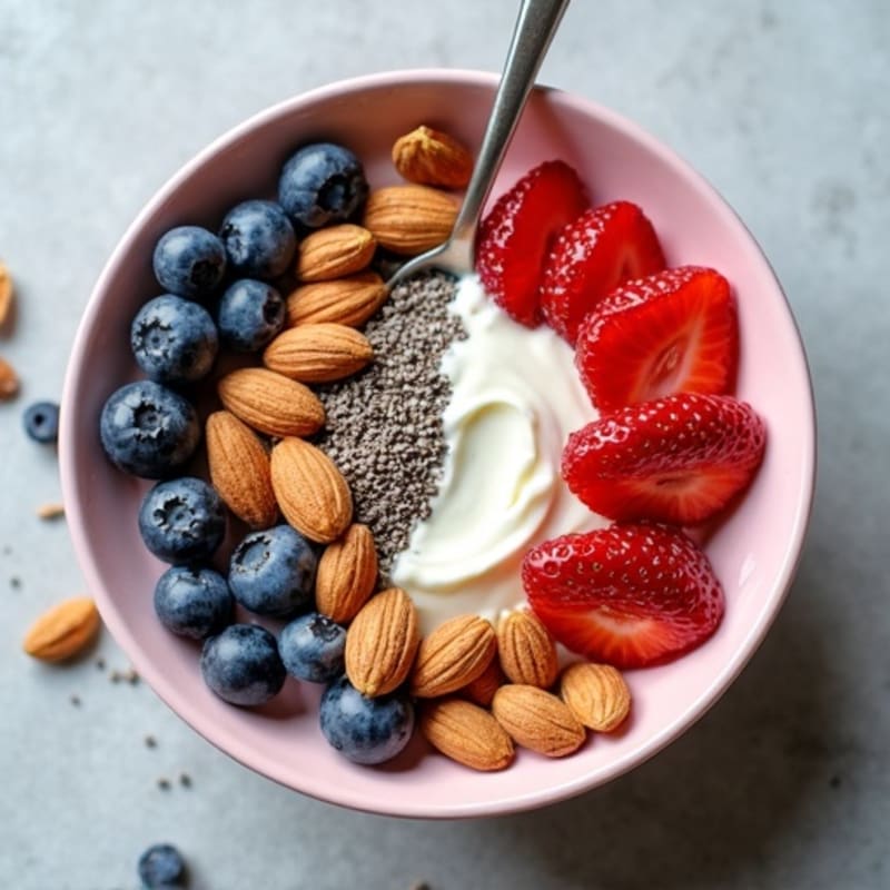Cottage Cheese and Berry Protein Bowl with Almonds