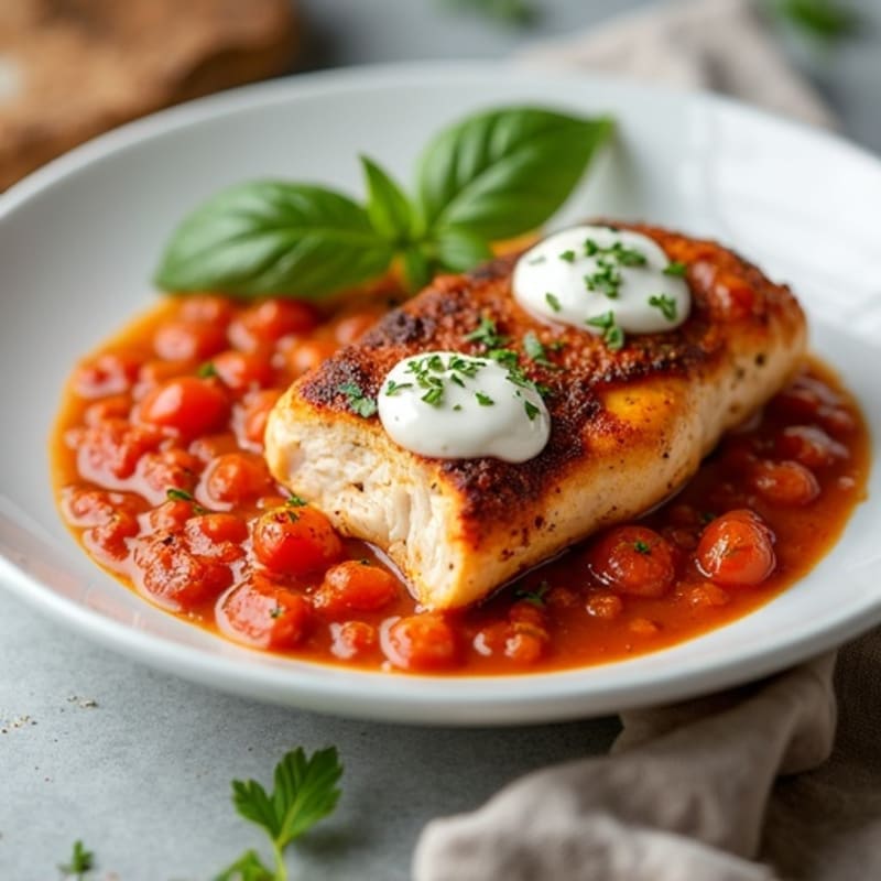 Spiced Chicken with Creamy Tomato Sauce