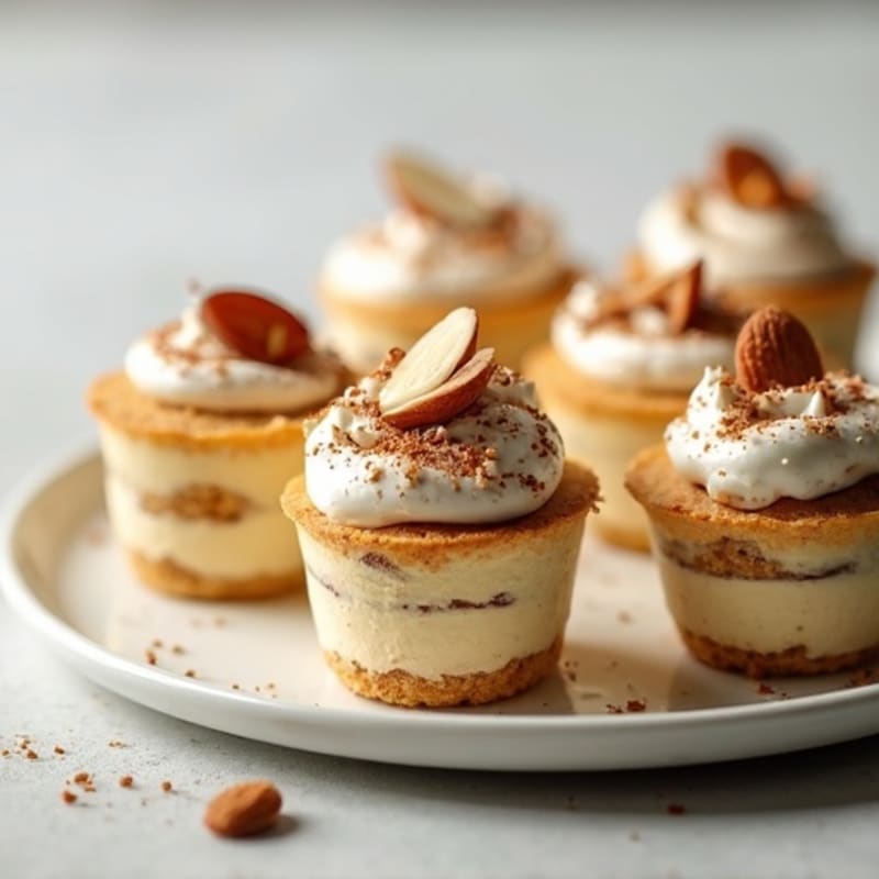 Protein-Packed Vanilla Almond Tiramisu Cups