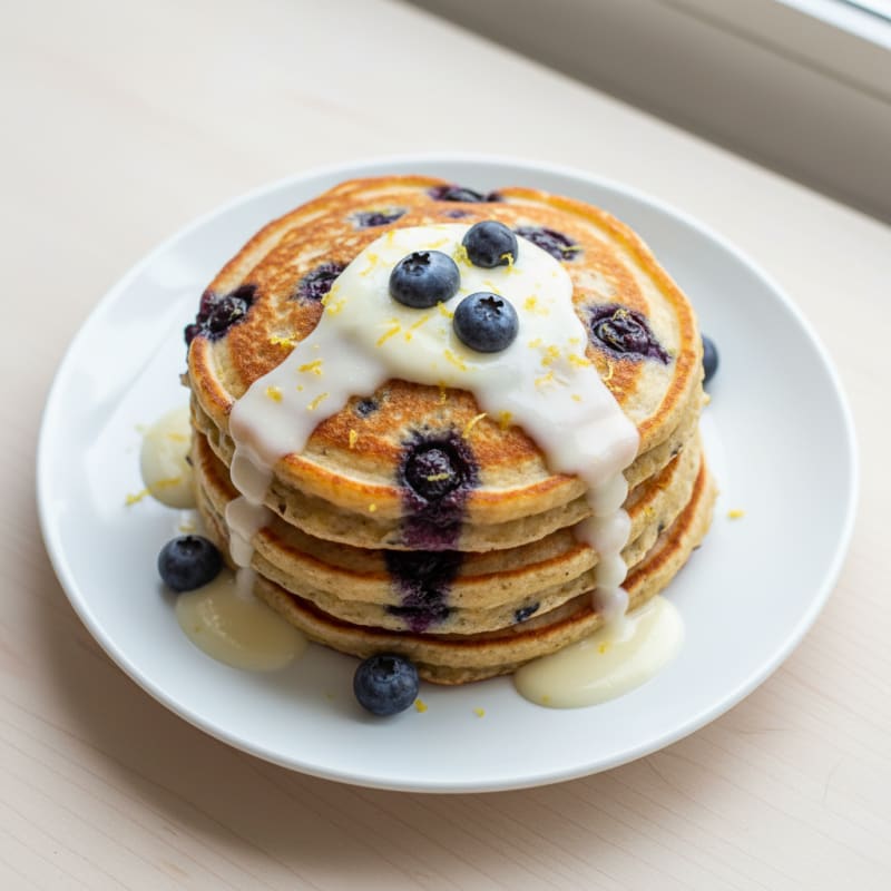 Blueberry Ricotta Pancakes with Lemon Zest
