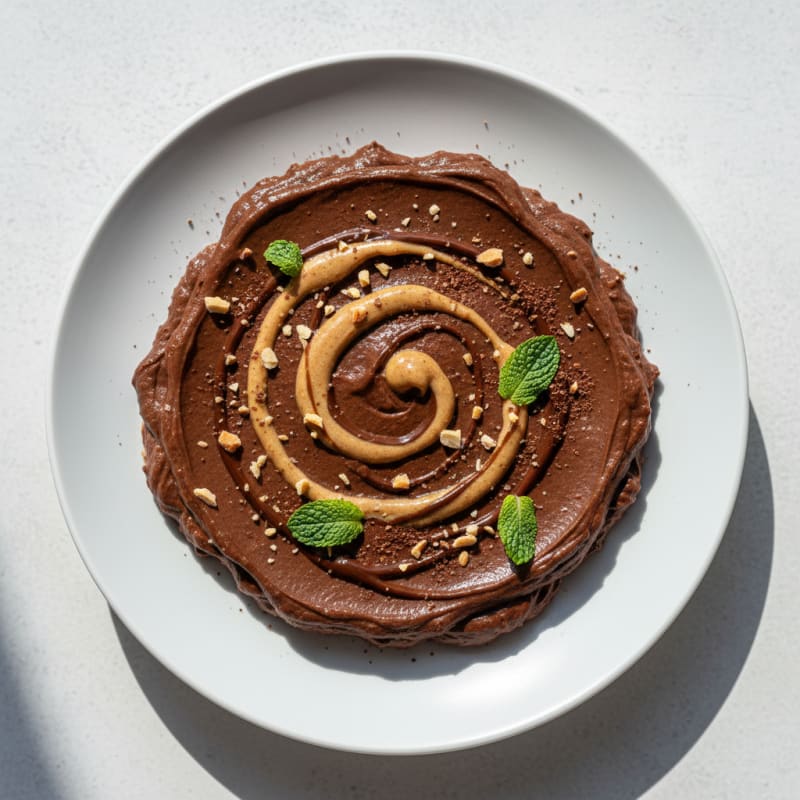 Creamy Vegan Protein Pudding with Almond Butter and Cocoa