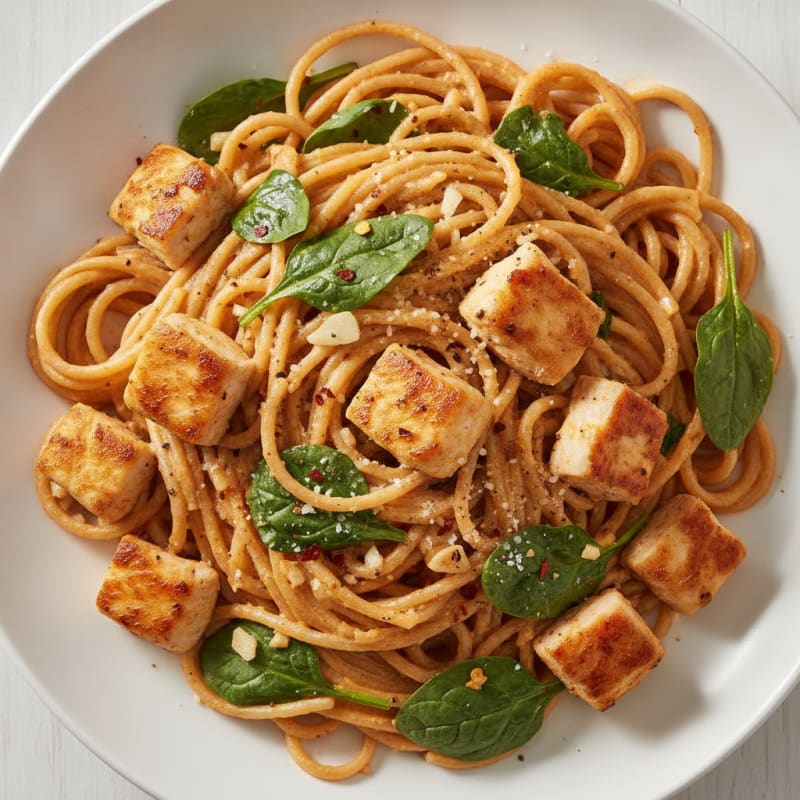 Spicy Carbonara Chicken Noodles
