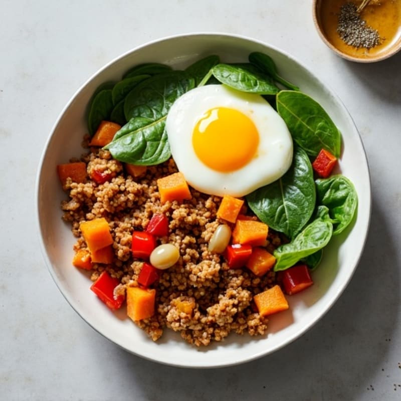Crispy Ground Turkey and Sweet Potato Hash