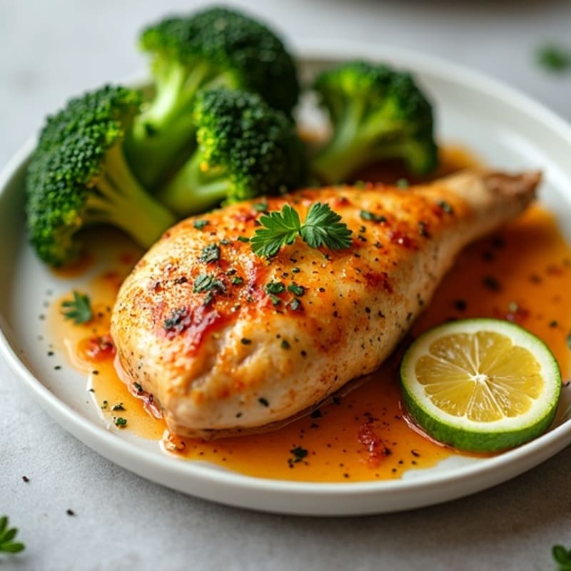 Garlic-Paprika Roasted Chicken with Lemon