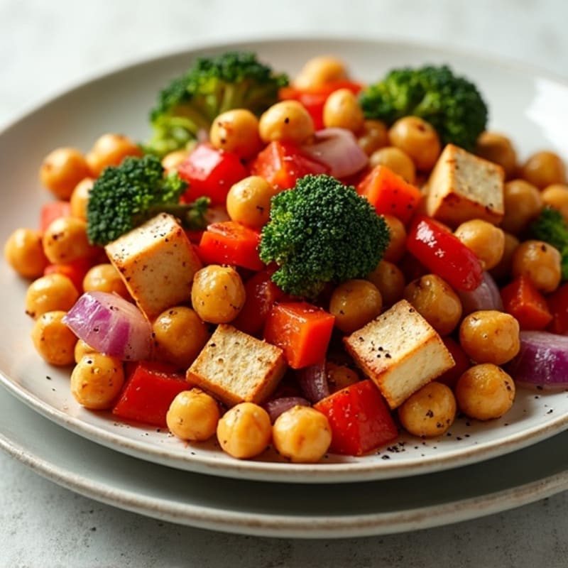 Sheet Pan Roasted Chickpeas and Crispy Vegetables