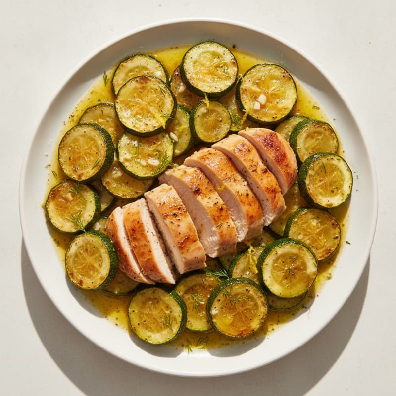 Roasted Zucchini with Lemon-Herb Dressing