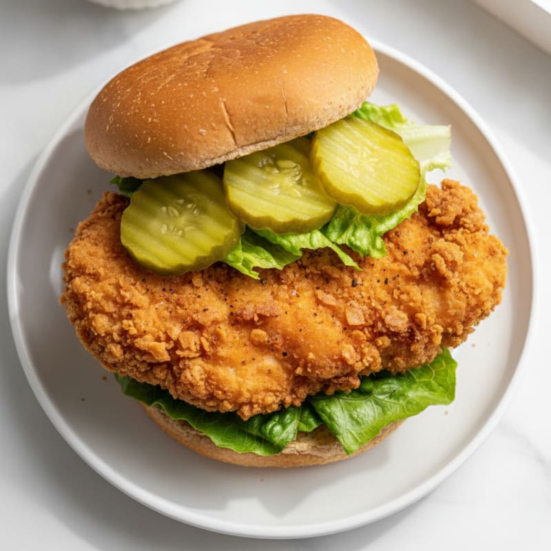 Buttermilk Fried Chicken Sandwich with Pickles
