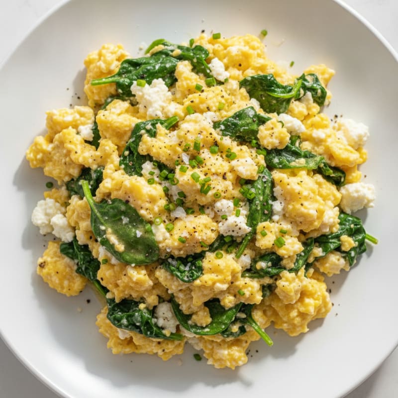 High-Protein Creamy Cottage Cheese Scramble