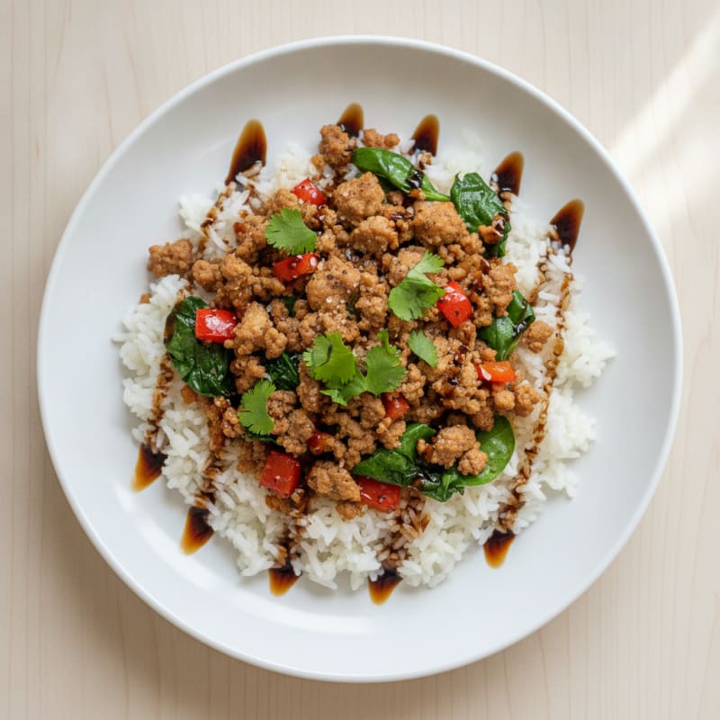 Ground Turkey and Rice Protein Bowl