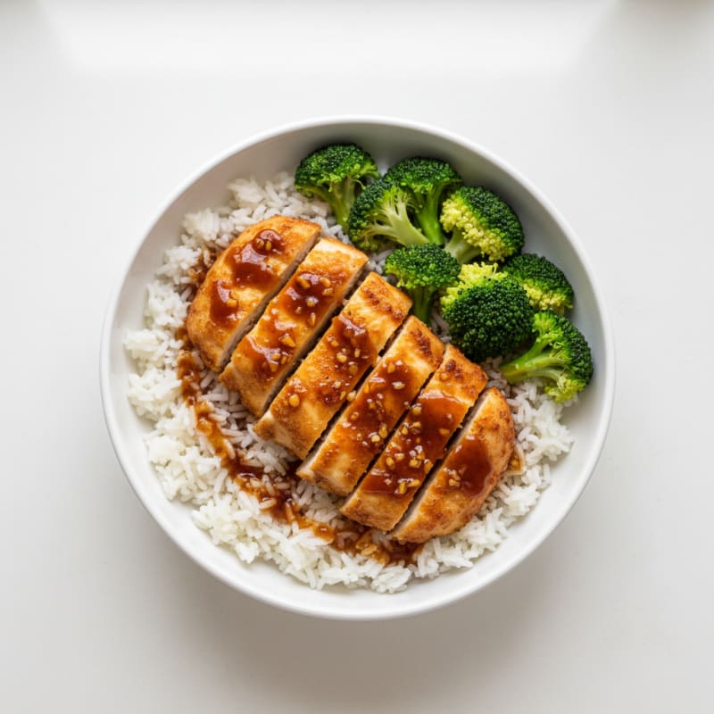 Crispy Honey-Garlic Chicken Bowls