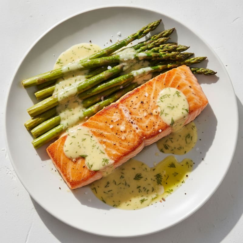 Pan-Seared Salmon with Lemon-Dill Sauce
