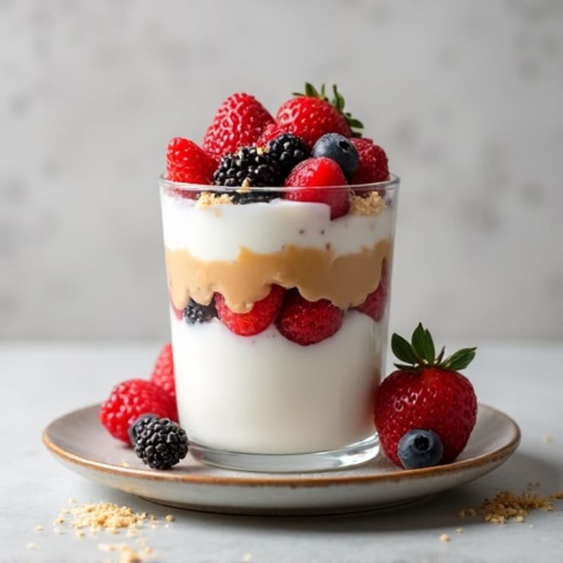 Creamy Greek Yogurt Protein Parfait with Mixed Berries