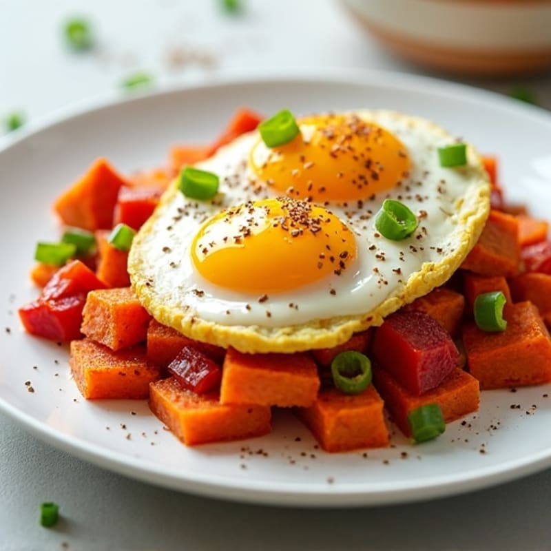 Protein-Packed Egg White Scramble with Sweet Potato Hash