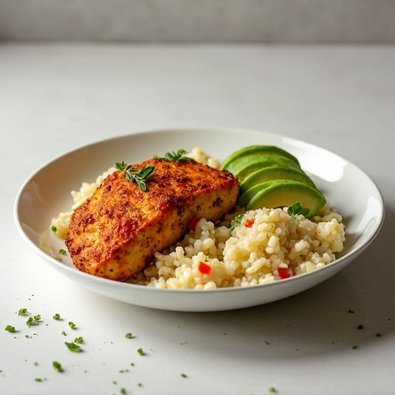 Spiced Jerk Chicken with Coconut Cauliflower Rice