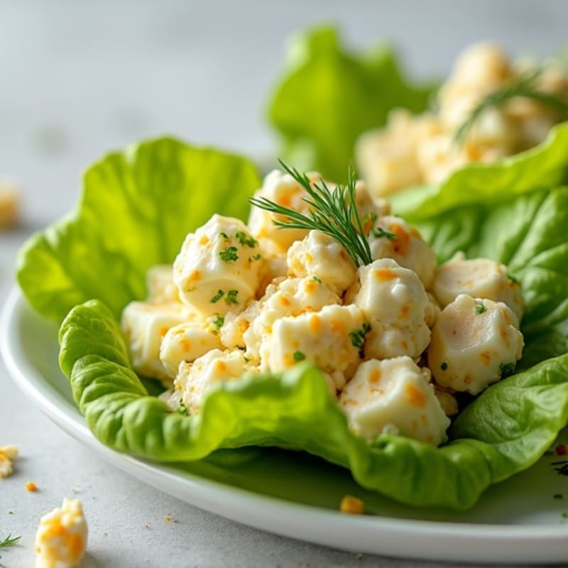 Creamy Greek Yogurt Egg Salad Lettuce Wrap