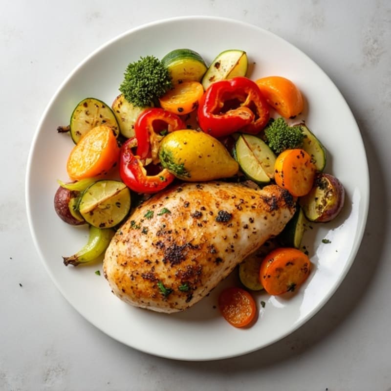 Lemon Herb Roasted Chicken with Roasted Vegetables
