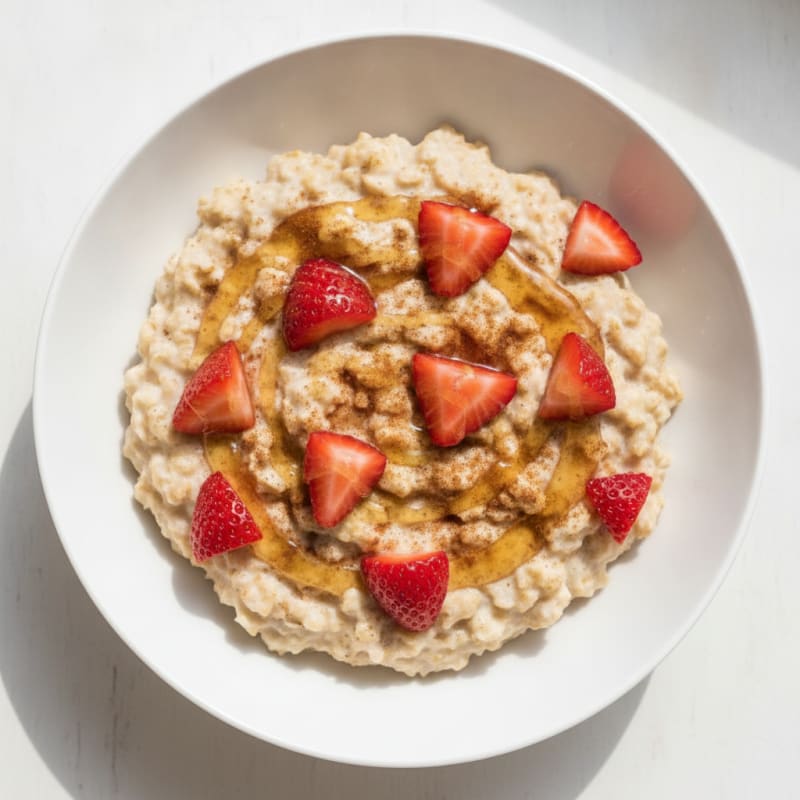 Honey Vanilla Oatmeal with Berries