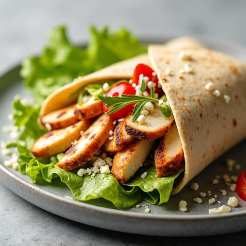 Grilled Chicken Caesar Salad Wrap