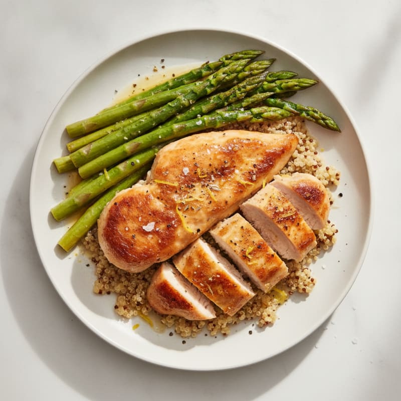 Speedy Lemon Herb Chicken with Asparagus