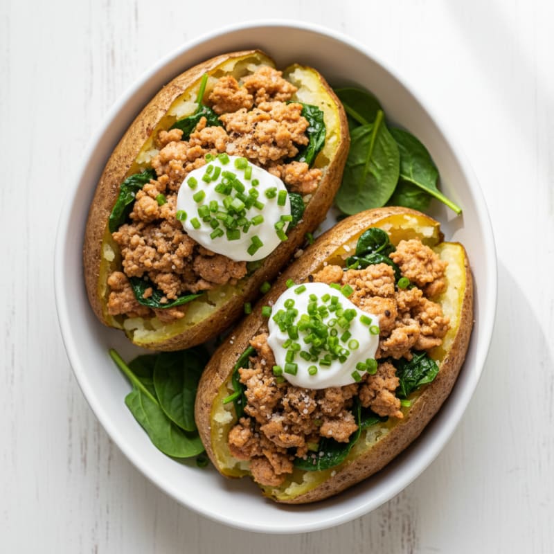 Hearty Loaded Baked Potatoes with Savory Toppings