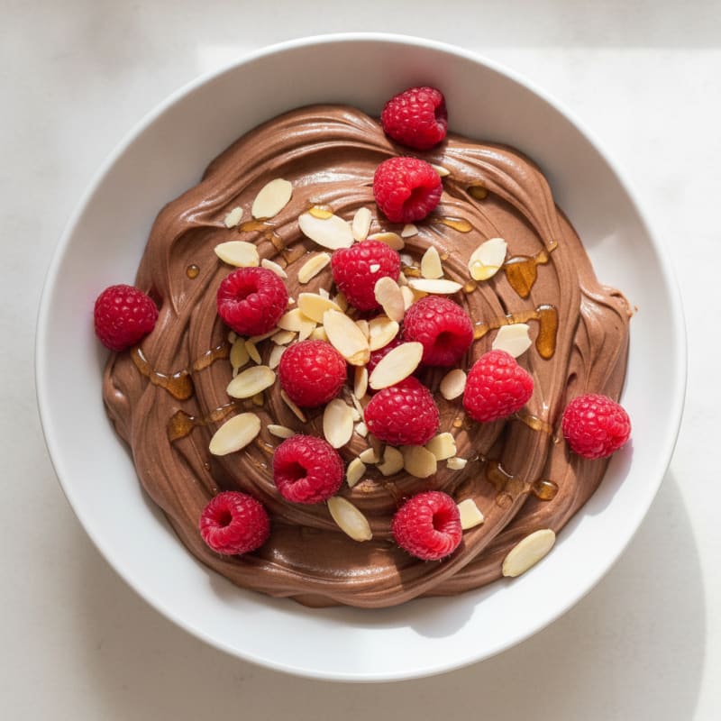 Chocolate Protein Yogurt Parfait with Almonds