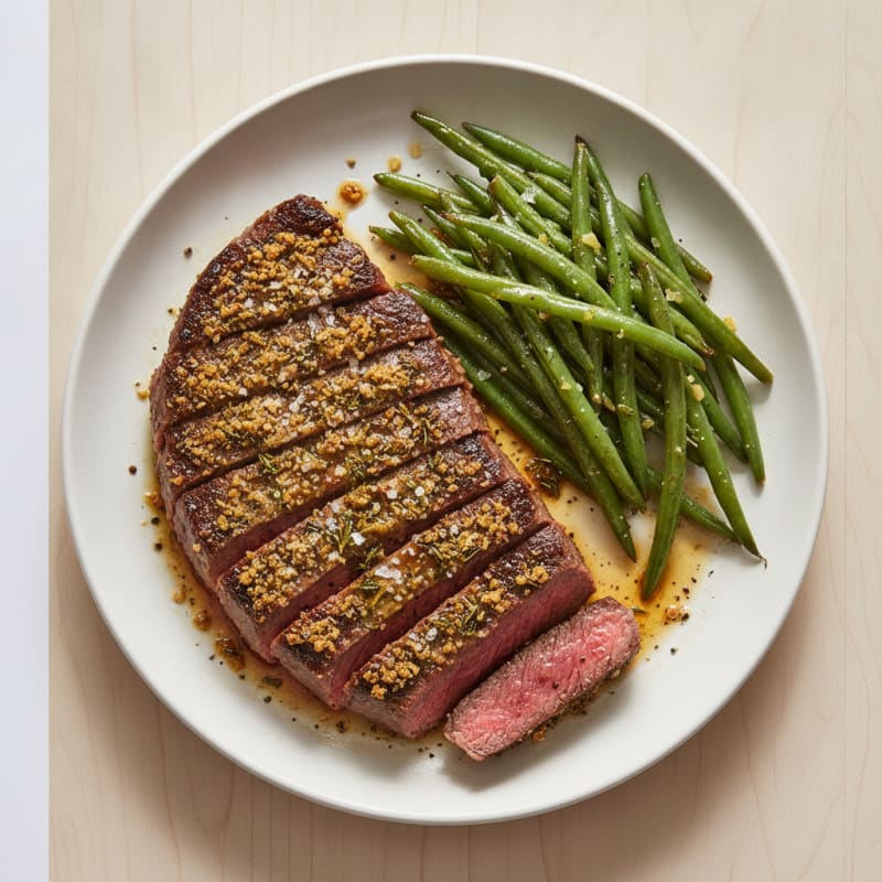 Garlic-Herb Crusted Sirloin Steak