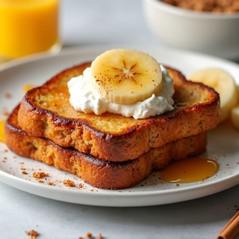Protein-Packed Caramelized Banana French Toast