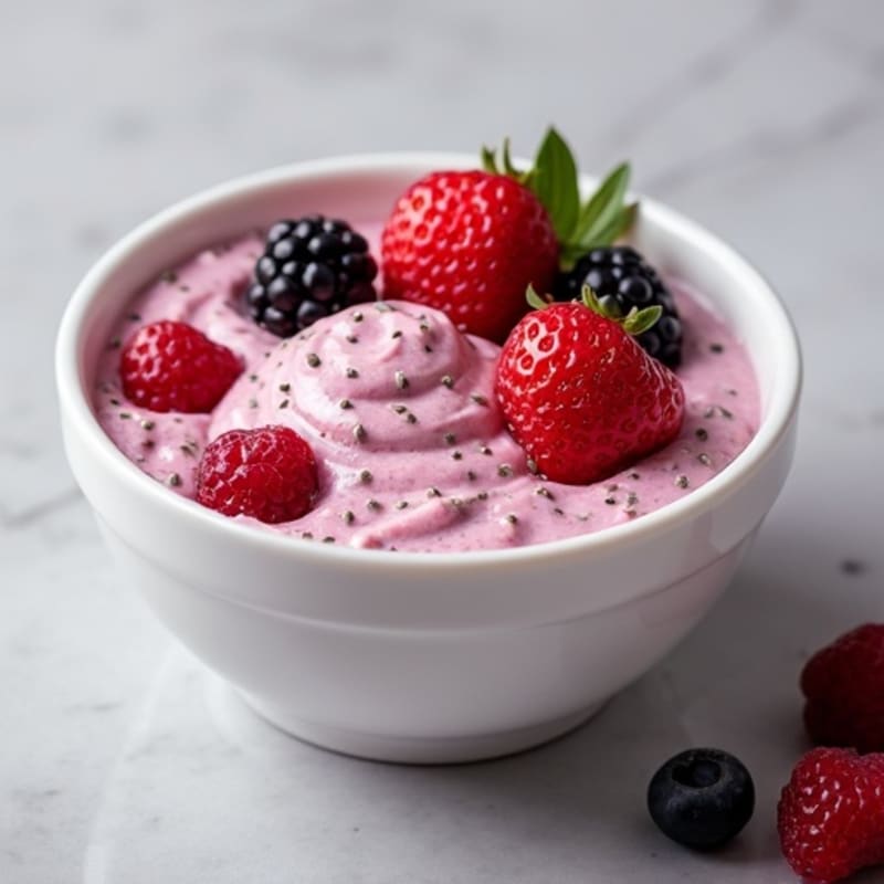 Creamy Berry Chia Seed Pudding