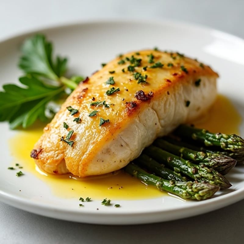 Lemon Herb Roasted Chicken with Roasted Asparagus