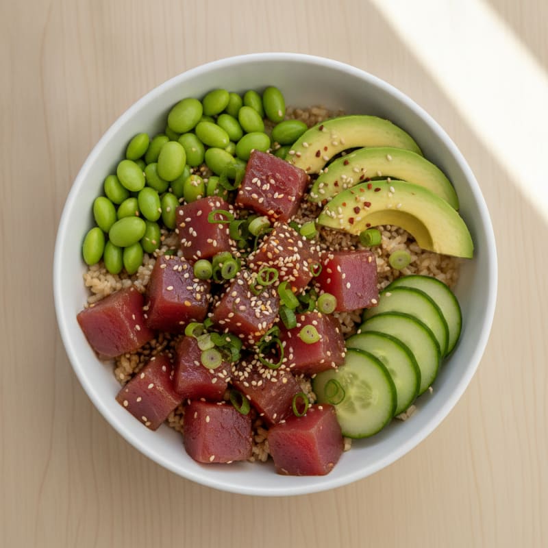 Ahi Tuna Hawaiian Poke Bowl