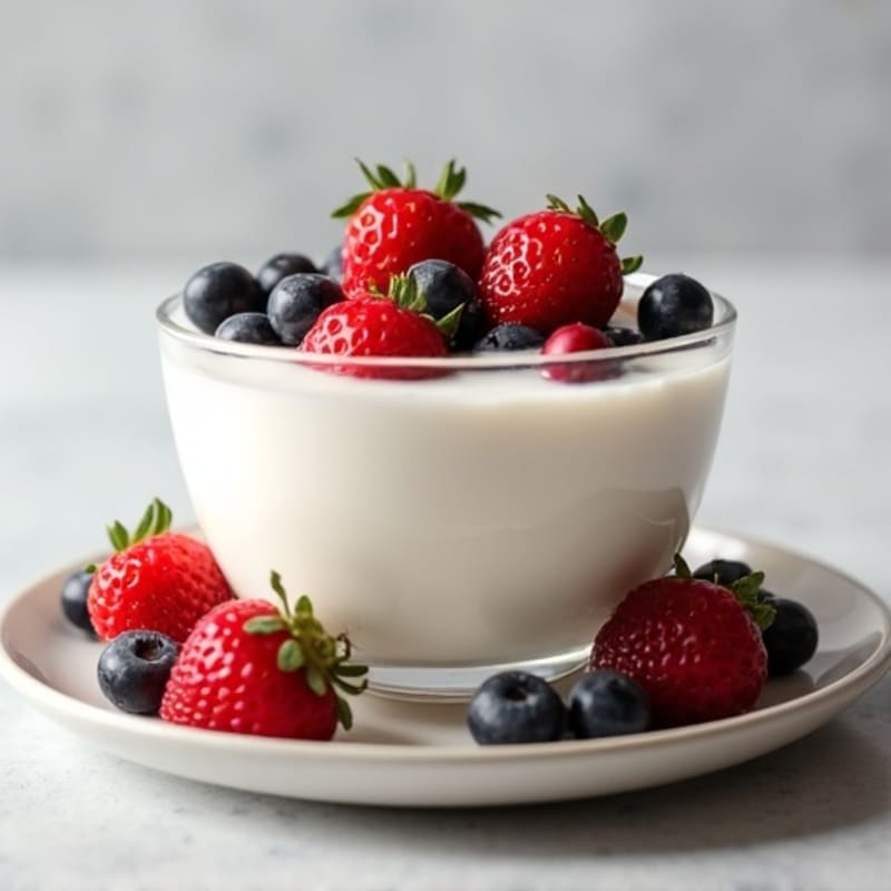 Silky Vanilla Protein Yogurt with Berries