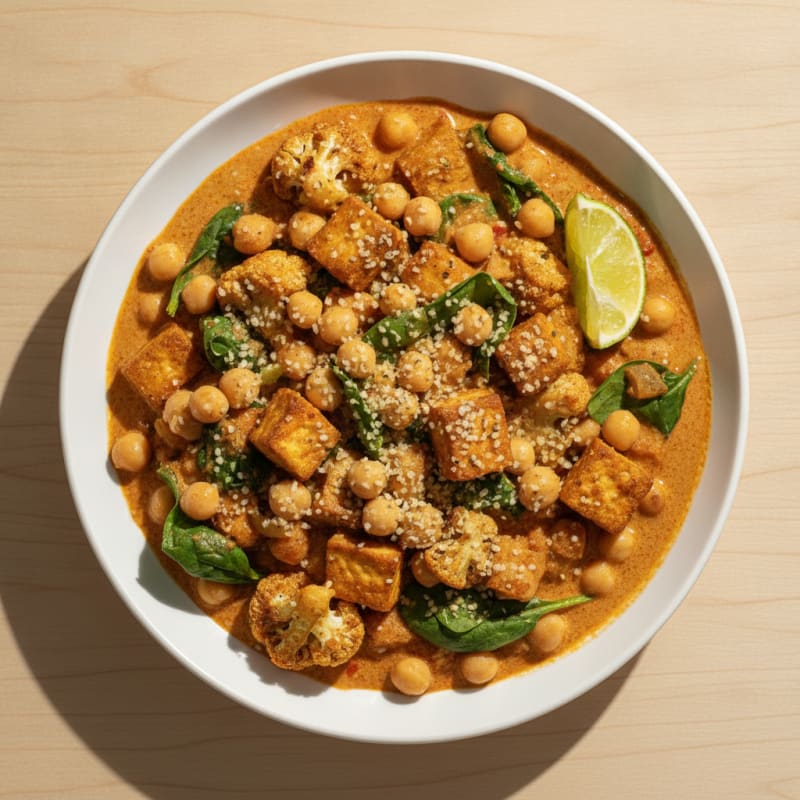 Roasted Vegetable and Chickpea Curry