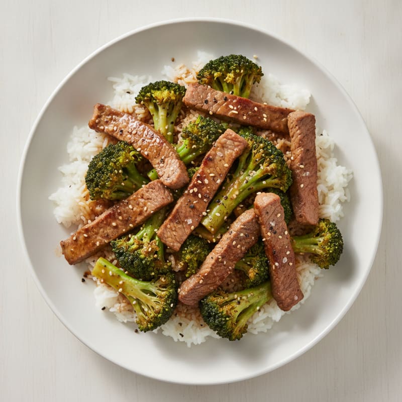 Garlic Steak and Rice Bowl