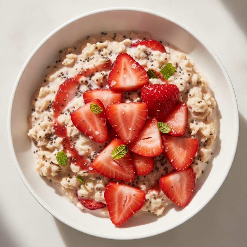 Strawberry Shortcake Overnight Oats