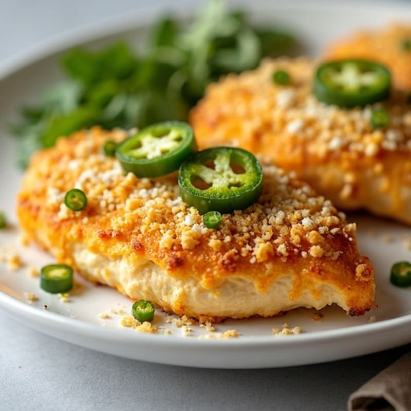 Baked Jalapeño Popper Chicken with Crispy Topping