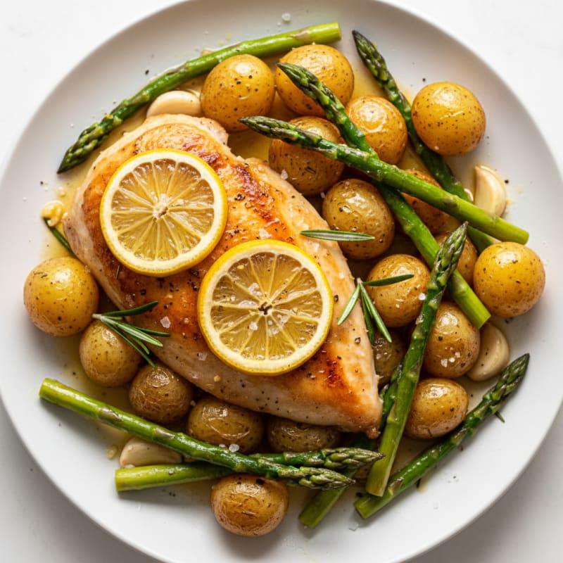 Crispy Lemon-Herb Roasted Chicken